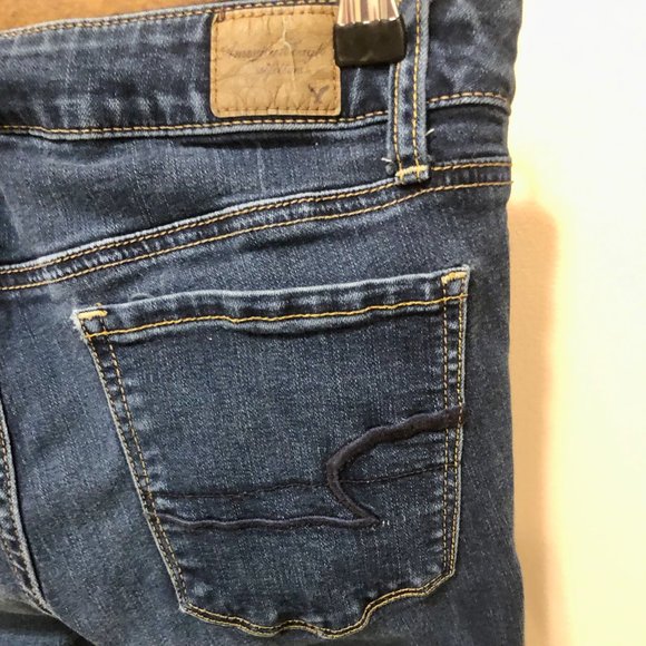American Eagle Dark Denim skinny jeans 6 long fit - Picture 2 of 3